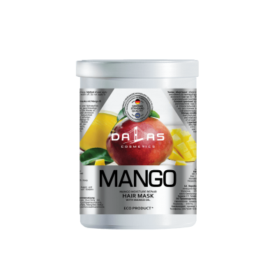 Маска зволожувальна для волосся з маслом манго,1000мл DALLAS MANGO