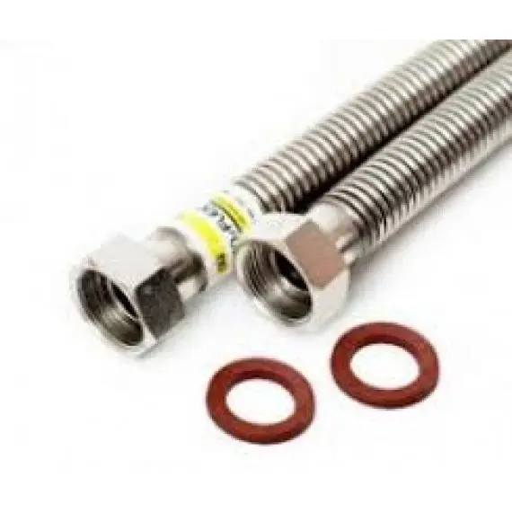 Шланг для газу RR 80см 1/2" ВВ (нержавійка)