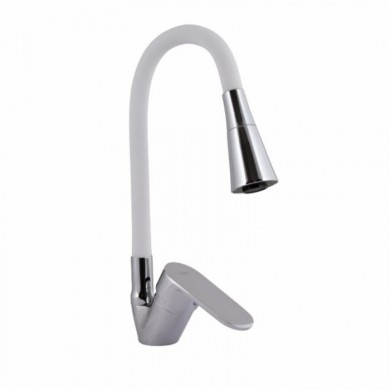 Змішувач Tani 008F3  для кухні з гнучким виливом (k40) LDTAN008F3BCR39507 сірий / Chrome Lid