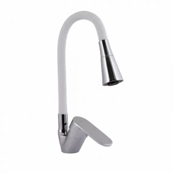 Змішувач Tani 008F3  для кухні з гнучким виливом (k40) LDTAN008F3BCR39507 сірий / Chrome Lid