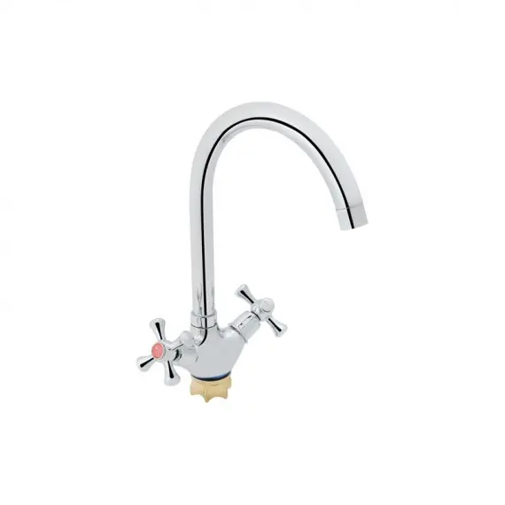 Змішувач Lamb 278F для кухні Chrom двовентельний